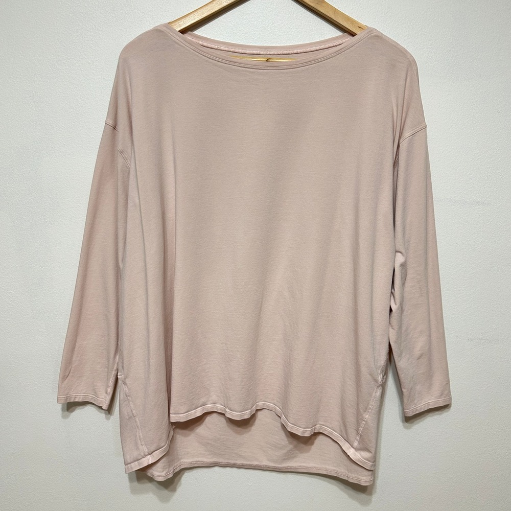 Lululemon‎ Back In Action Long Sleeve Shirt Womens 14 Organic Cotton Activewear